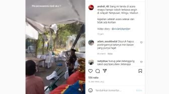 Viral Tenda Pesta Pernikahan di Madiun Tersapu Angin Hingga Hampir Roboh