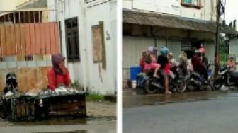 Sedih, Nenek Penjual Ikan Ini Tak Ada Pembeli di Saat Lapak Sebelah Ramai