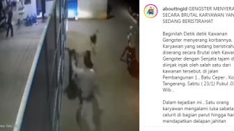 Pekerja Pabrik di Tangerang Diserang Gangster, Satu Orang Luka di Perut Disabet Celurit