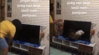 Gegara Suami Berhubungan dengan Cewek PUBG Sampai Kehilangan Uang, Istri Kesal Hancurkan Televisi di Rumah