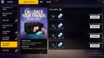 Cara Dapatkan 19.999 Diamond dan Voucher di Event Friends Call Back Free Fire