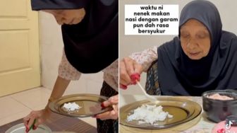 Nenek Ini Makan Pakai Nasi Garam, Endingnya Bikin Warganet Tak Jadi Kasihan