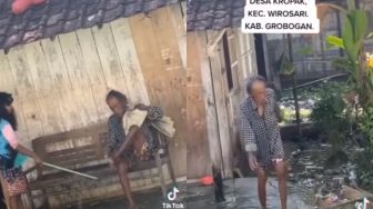 Video Viral Bocah Perempuan Tega Paksa Kakeknya yang Renta Mengemis Demi Uang Jajan