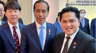 Bertemu Presiden Jokowi di Korea, Shin Tae-yong: Banyak Berbicara Tentang Sepak Bola