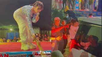 Viral Video Happy Asmara Pingsan Saat Manggung, Warganet: Lekas Sehat Ratu Ambyarku