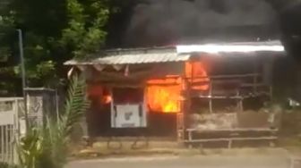 Pom Mini di Mojokerto Terbakar, Satu Orang Terluka