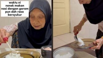 Viral Video Nenek Cuma Makan Nasi Garam, Warganet Batal Kasihan Usai Lihat Hal Ini