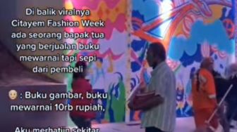 Viral Kisah Pilu Penjual Buku Mewarnai di Balik Keramaian Citayam Fashion Week, Netizen: Enggak Kuat Liat yang Begini