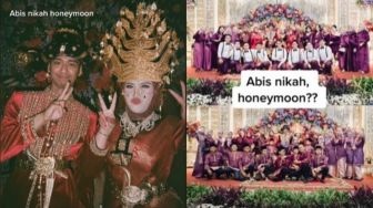 Unik! Pengantin Baru Ini Bukan Honeymoon Berdua, Malah Ajak Rombongan Keluarga