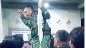 Hinggap ke Tiang Demi Lerai Keributan, Aksi Heroik Anggota TNI Dipuji Netizen: Keren Pak!