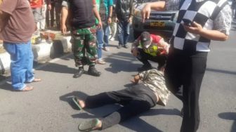 Nekat Tiduran di Tengah Jalan, Pria Asal Bandung Nyaris Tergilas Truk di Tasikmalaya
