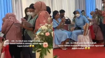 Nikah Pas Masih Kuliah, Bridesmaid Malah Sibuk Kirim Tugas