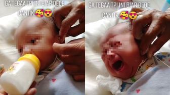 Ngilu Banget! Video Proses Penindikan Daun Telinga Bayi Pakai Jarum dan Benang