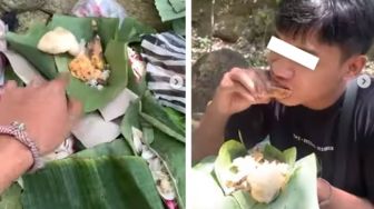 Viral Video Pemuda 'Mukbang' Sesajen di Makam Diduga demi Konten, Begini Hukumnya Menurut Islam