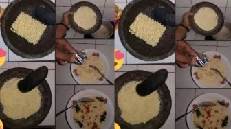 Muncul Tutorial Masak Mi Geprek Selagi Mentah, Warganet: Tanda-Tanda Akhir Zaman