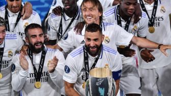 Real Madrid Juara Piala Super Eropa, Ancelotti: Benzema Pemain Terpenting dan Paling Efektif di Dunia