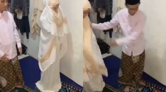 Viral, Diduga Suami Istri Permainkan Salat Jadi Bahan Bercandaan, Si Wanita Malah Jadi Imamnya