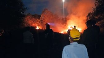 Diduga Sengaja Buka Lahan, Hutan Seluas 1 Ha Dekat Perumahan Villa Indah di Bintan Kebakaran