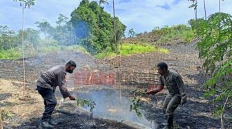 Karhutla Terjadi di Bukit Sinduk Perbatasan RI-Malaysia, Tim Gabungan Langsung Padamkan