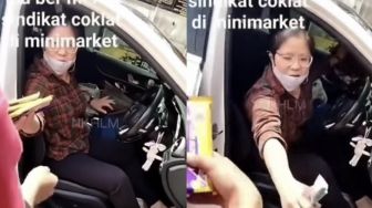 Viral Video Ibu-Ibu Bermobil Mercy Curi Cokelat di Minimarket, Netizen: Gaya Elite Ekonomi Sulit