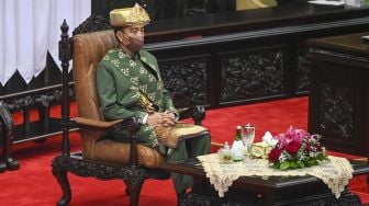 Presiden Joko Widodo menghadiri Sidang Tahunan MPR dan Sidang Bersama DPR - DPD Tahun 2022 di Gedung Nusantara, Kompleks Parlemen, Senayan, Jakarta, Selasa (16/8/2022). ANTARA FOTO/Galih Pradipta