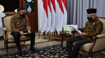 Bupati Selayar Basli Ali Bertemu Wakil Presiden Ma'ruf Amin Bahas Penanganan Pasca Bencana Gempa Bumi
