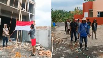 Semangat 45, Kuli Bangunan Laksanakan Upacara Bendera Bak di Istana Negara