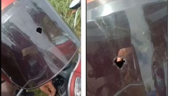 Viral Pemotor Panik Usai Kaca Helm Pecah dan Kacamata Bolong, Diduga Ditembak Gunakan Airsoft Gun