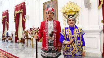 Serasi dengan Jokowi, Iriana Kenakan Baju Adat Buton Berwarna Ungu di Upacara HUT Kemerdekaan RI