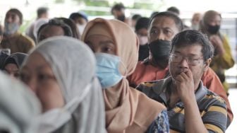 Suasana kegiatan Pasar Lokal Suara UMKM di DuniaKita Cafe & Restaurant, Yogyakarta, Kamis (18/8/2022). [Wahyu Turi Krisanti / SuaraJogja.id]