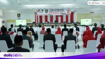 Forkopimda Asahan Ikuti Upacara Detik-detik Proklamasi Secara Virtual