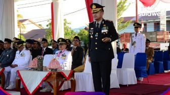 Kapolres Palopo Jadi Irup Upacara Penurunan Bendera HUT RI ke 77