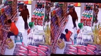 Viral Pegawai Minimarket Terjungkal, Customer Ini Malah Ikut Guling-guling