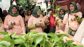 Harga Cabai Mahal, Relawan Mak Ganjar Bagi-bagi 1.000 Pot Pohon Cabai ke Emak-emak