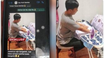 Beredar Foto Dinarasikan Brigadir J Sedang Menyetrika Baju Milik Anak-Anak Ferdy Sambo