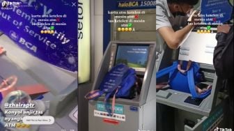 Bukan Kartu, Perempuan Ini Apes karena Tasnya Tertelan Mesin ATM, Terpaksa Dibongkar Petugas