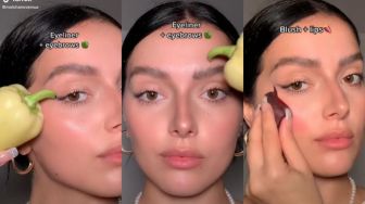 Wanita Ini Gunakan Sayur Sebagai Make Up Wajah, Hasilnya Bikin Kagum