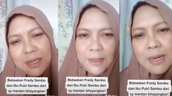 Viral Video Emak-emak Mantan Bhayangkari Minta Ferdy Sambo dan Istrinya Dibebaskan, Endingnya Bikin Warganet Terkecoh