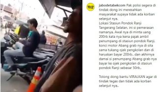 Viral Tukang Parkir Palak Ojol Rp 200 Ribu di Stasiun Pondok Ranji Tangsel, Bayar 'Lapak'