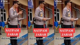 Viral Video Polisi Larang Satpam Main TikTok, Warganet: Biar Nggak Update Sinetron Sambo?