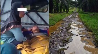 Miris! Kader Desa sampai Harus Bantu Warga Sakit Pakai Mobil Losbak Gara-gara Jalan Rusak