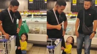 Salah Peluk Ayah Orang saat di Supermarket, Reaksi Bocah Ini Gemas Banget