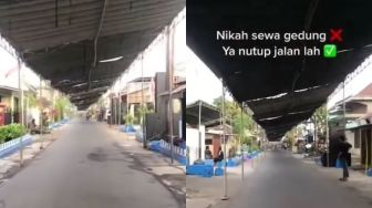 Video Tenda Didirikan di Sepanjang Jalan Diduga untuk Gelar Pesta Pernikahan, Tuai Pro Kontra Publik