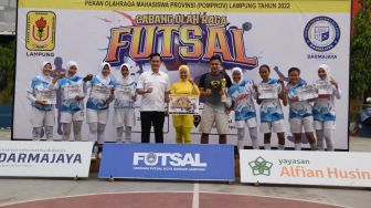 Tim Futsal UTI Raih Juara di Pekan Olahraga Mahasiswa Provinsi Lampung 2022