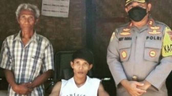 Lumpuh, Herman Warga Sambelia Dapat Bantuan Kursi Roda Dari Kapolres Lotim 