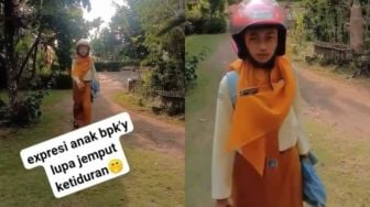 Ayah Ketiduran Lupa Jemput, Anak Gadis Ngamuk Tiba di Rumah Ekspresinya Bikin Ngakak