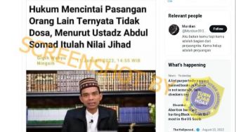 Ustaz Abdul Somad Sebut Tak Berdosa Mencintai Pasangan Orang karena Punya Nilai Jihad, Benarkah?