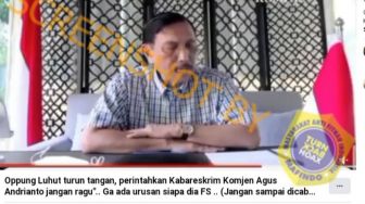 CEK FAKTA: Benarkah Luhut Perintahkan Kabareskrim untuk Usut Kasus Pembunuhan Brigadir J?