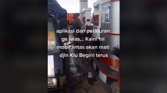 Kehabisan Kuota BBM Subsidi Jenis Solar, Seorang Sopir Ngamuk di SPBU