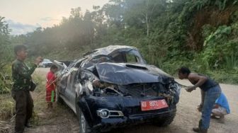 4 Orang Menjadi Korban dalam Kecelakaan Mobil Tim Vaksinator Covid-19 Masuk Jurang di Bulungan Kaltara